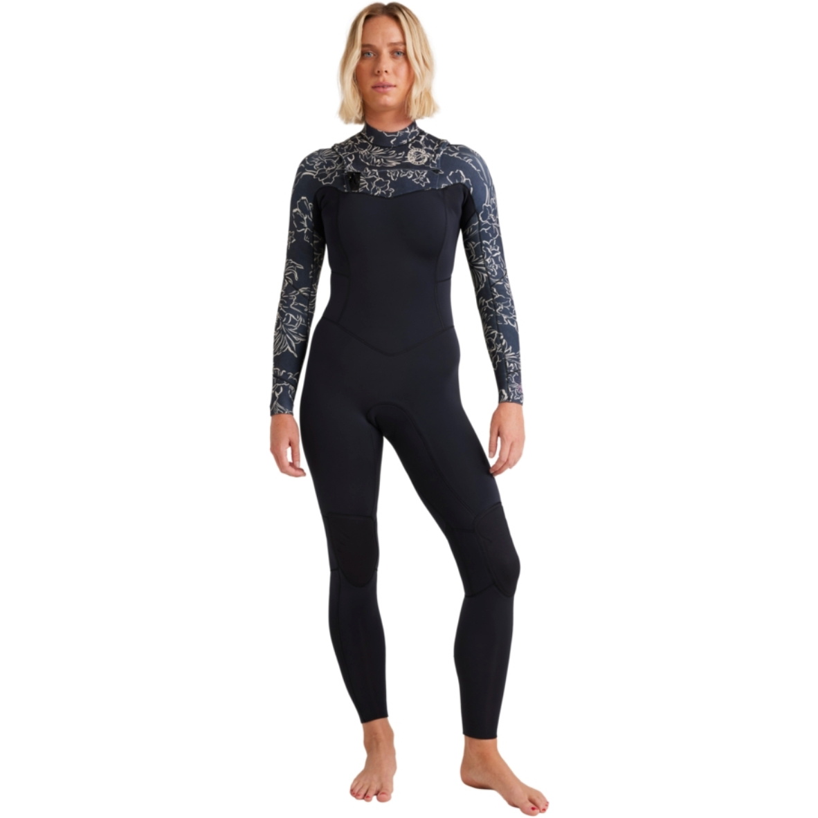 2026 Billabong Womens Salty Dayz Natural 3/2mm Chest Zip Wetsuit 24BW191505 - Black Pebble